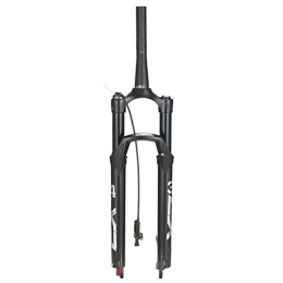 HSQMA Mountain Bike Fork HSQMA MTB Air Fork 26 27.5 29 Mountainer Bike Suspension Fork Rebound Adjust Travel 100mm Bicycle Front Fork 1-1 / 8 Straight / Tapered QR 9mm Manual / remote (Color : Tapered remote, Size : 27.5inch)