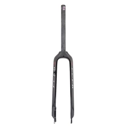 HSQMA Spares HSQMA MTB Bike Fork 26 / 27.5 / 29 Inch Carbon Fiber Rigid Fork Disc Brake Quick Release Front Fork 1-1 / 8'' Threadless Straight (Color : 29inch Black)