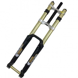 HUANGB Mountain Bike Fork HUANGB Mountain Bike AM Suspension Fork, 26 Inch Double Shoulder DH Bicycle Front Fork Disc Brakes MTB Fork With Damping