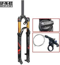 HUANGB Mountain Bike Fork HUANGB MTB Cycling Suspension Fork 26" 27.5" 29" Alloy 1-1 / 8" Travel: 100mm Air For Mountain Road Bike Remote Quick Lock, A-26INCH