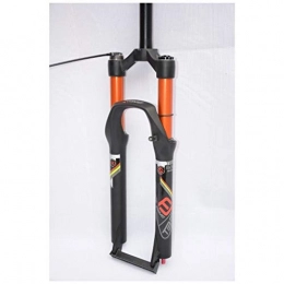 HWL Mountain Bike Fork HWL 26 Inch 27.5" 29ER MTB Suspension Forks, Magnesium Alloy Straight Tube Cycling Fork Remote Control 1-1 / 8" Unisex's Travel 120mm (Color : C, Size : 27.5 INCH)