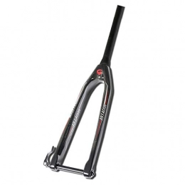 HWL Mountain Bike Fork HWL Carbon Fiber MTB Suspension Forks 27.5 Inch, Bike Cycling Fork 3K Lightweight Suspension 1-1 / 2" Unisex's Travel 100mm Black (Color : A, Size : 29inch)