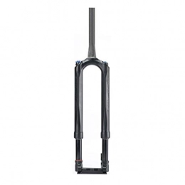 HWL Spares HWL MTB Carbon Air Bike Fork 27.5 Inch, Bicycle Suspension Forks Shoulder Control Conical Tube Disc Brake Unisex's Travel 120mm (Color : Black, Size : 29 INCH)