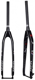 HXJZJ Mountain Bike Fork HXJZJ 27.5 / 29 Inch Mountain Bike Front Fork, Bicycle Front Fork / Carbon Fiber Hard Fork / Opening 100mm / Cone Tube 28.6 * 39.8 * 300mm / Suitable For Mountain Bike, 27.5inches