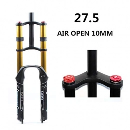Hyl Spares Hyl Mountain Bicycle Suspension Fork MTB Suspension Air Fork 26 27.5 29 Inch Mountain Bike Front Suspension Fork Bicycle Shock Absorber Forks Rebound Adjust Travel: 100mm (Color : E)