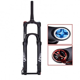 HYLH Spares HYLH Mountain Bike Suspension Forks 26" 27.5 Inch, MTB Fork Damping Adjustment Magnesium Alloy Conical Tube Disc Brake Travel 140mm