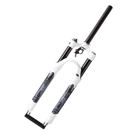 HYQW Spares HYQW Mountain Bike Front Fork, 27.5 Inch Air Mountain Bike Suspension Fork Suspension MTB Gas Fork 120mm Travel Straight Tube Bicycle Front Fork (Remote Lock Out), White-27.5 inches