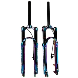 HYQW Spares HYQW Mountain Bike Front Fork, Shoulder Control Wire Control 27.5 / 29 Inch Damping Color Plated Aluminum Alloy Air Fork with Damping, Effective Stroke 100MM, B-27.5in