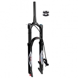 hyywmgx Spares hyywmgx Mountain Bike MTB Air Suspension Front Fork 26 27.5 29 Inch 140mm Travel Black, Ultralight Alloy Straight / Tapered Tube Bicycle Forks for 1.5-2.45" Tires (Tapered Remote lock 27.5 inch)