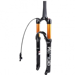 HZYDD Mountain Bike Fork HZYDD Mountain Bike Forks 26 / 27.5 / 29In Suspension Fork, Remote Lockingfront Fork Quick Release MTB Front Forks, Tapered Tube, 27.5inch