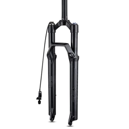 ITOSUI Mountain Bike Fork ITOSUI 26 27.5 29 Inch MTB Air Suspension Fork Travel 100mm Damping Adjustment Mountain Bike Front Forks 1-1 / 8" Straight Tube Disc Brake QR 9 * 100mm Magnesium +Aluminum Alloy Black