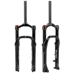 ITOSUI Mountain Bike Fork ITOSUI Snow Beach Bike 20 * 4.0 Fat Fork MTB Air Suspension Fork 1-1 / 8" Shoulder Control Travel 110mm QR Disc Brake For AM XC Electric Bicycle 2130g Black