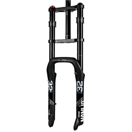 ITOSUI Mountain Bike Fork ITOSUI Snow Beach Bike Air Suspension Fork 20 Inch 4.0Tire Bicycle Front Forks Travel 135mm Double Shoulder Fat MTB 1-1 / 8inch Straight Tube Bike Forks 9mm QR