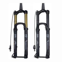 JAYWIS Mountain Bike Fork JAYWIS 27.5 / 29 Inch Mountain Bike Suspension Fork, Bicycle Air Shock Fork, Barrel Axis Control, Tapered Tube, 27.5inch, Black