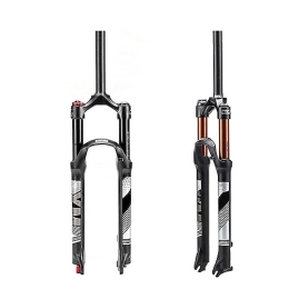 JAYWIS Spares JAYWIS Bicycle Suspension Fork, Mountain Bike Suspension Fork, 26 / 27.5 / 29 Inch Aluminum-magnesium Alloy, Straight / tapered Air Fork, 26, Gold