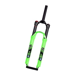 Jejy Mountain Bike Fork Jejy Bicycle Air MTB Front Fork 26 / 27.5 / 29 Inch, Lightweight Alloy 1-1 / 8" Mountain Bike Suspension Forks 9mm QR Straight Tube (Color : Green, Size : 29)
