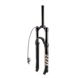 Jejy Spares Jejy Magnesium Alloy Front Forks Bicycle 26 / 27.5 / 29 Inch, Disc Brake 1-1 / 8" Straight / Tapered Tube Suspension Forks Mountain Bike (Color : Straight Remote Lockout, Size : 26)
