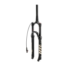 Jejy Mountain Bike Fork Jejy Magnesium Alloy Front Forks Bicycle 26 / 27.5 / 29 Inch, Disc Brake 1-1 / 8" Straight / Tapered Tube Suspension Forks Mountain Bike (Color : Tapered Remote Lockout, Size : 27.5)