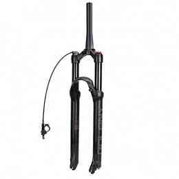 Jejy Mountain Bike Fork Jejy MTB Ultralight Front Forks 26 / 27.5 / 29 Inch，Mountain Bike Magnesium Alloy With Rebound Adjust Air Fork QR 9mm (Color : Tapered Remote Lockout, Size : 26)