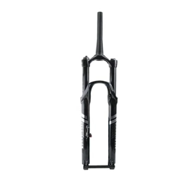 Jejy Mountain Bike Fork Jejy Tapered Steerer Thru Axle 15mm 27.5inch 29inch MTB Suspension Fork, Rebound Adjustment Mountain Bike Air Fork Accessories (Color : Tapered, Size : 27.5)