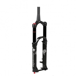 Jejy Mountain Bike Fork Jejy Travel 180mm MTB 27.5 / 29 Inch Air Forks Thru Axle 15x110mm, Magnesium Alloy Tapered Steerer 1-1 / 8" Mountain Bicycle Suspension Fork Outdoor (Color : Black, Size : 27.5)