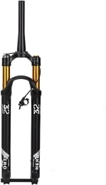 JKAVMPPT Spares JKAVMPPT 26 27.5 29 MTB Air Fork Mountain Bike Suspension Fork 100mm Travel Thru Axle 15x100mm 1-1 / 2'' Tapered Bicycle Front Fork Remote Lockout (Color : 27.5'' Black Gold)