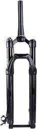 JKAVMPPT Spares JKAVMPPT 27.5 29 inch MTB air Suspension Fork Travel 100mm Mountain Bike Front Forks 1-1 / 2" Tapered Tube Line Control Magnesium alloy (Color : Thru Axle 15 * 100mm, Size : 27.5")