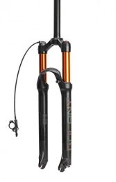 JKFZD Spares JKFZD Mountain Bike Suspension Fork 26" 27.5" 29" with Damping Adjustment MTB Straight Tapered Tube Remote Shoulder Control Disc Brake (Color : H, Size : 29inch)