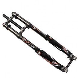 juqingshanghang1 Mountain Bike Fork juqingshanghang1 Cycling Equipment DNM Fork USD-8 DH Downhill Fork DH FR Professional level air suspension bicycle fork 26 27.5 for bike (Color : Black nickel)