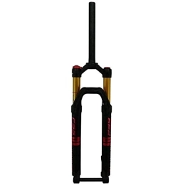 KANGXYSQ Mountain Bike Fork KANGXYSQ 27.5 / 29in Mountain Bike Pneumatic Fork, Bicycle Fork Damping Shoulder Control Straight Pipe 1-1 / 8" Stroke 120MM (Color : Black red, Size : 27.5 inch)