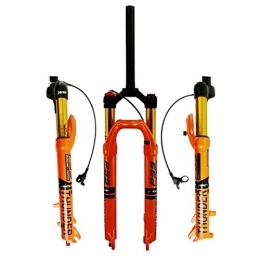 KANGXYSQ Mountain Bike Fork KANGXYSQ Damping Mountain Bike Front Fork, Bike Suspension Forks For Hydraulic Disc Brakes Wire Control Stroke 120MM (Color : Orange, Size : 27.5in)
