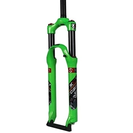 KANGXYSQ Mountain Bike Fork KANGXYSQ Mountain Bike Front Suspension Fork 26 / 27.5 / 29 Inch Air Disc Brake Shoulder Control Aluminum Alloy Cycling Accessories (Color : Green, Size : 27.5 inch)