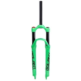 KANGXYSQ Mountain Bike Fork KANGXYSQ Mountain Bike Suspension Fork, 26 Inch 1-1 / 8" Lightweight Aluminum Alloy Straight Tube MTB Shoulder Control Travel 120mm (Color : Green, Size : 29 inch)
