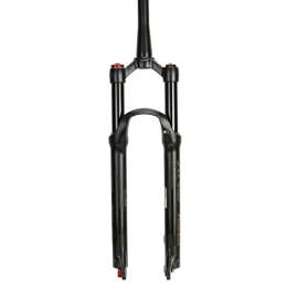 KANGXYSQ Spares KANGXYSQ MTB Air Suspension Fork 26 27.5 29 Inch Mountain Bike Front Fork Damping Adjustment Travel 120mm QR 9mm Manual Lockout Straight / Tapered Tube (Color : Tapered Black, Size : 26inch)
