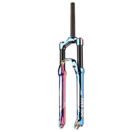 KANGXYSQ Spares KANGXYSQ Suspension Forks, Air Pressure Shock Absorber Fork Fork For Cushioned Wheels Colorful Vacuum Plating Mountain Bike Forks (Size : 27.5in)