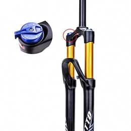 Kays 26/27.5/29 Inch Travel 120mm MTB Air Suspension Fork Rebound Adjust Straight Tube Shoulder Lock Ultralight Mountain Bike Front Forks(Size:27.5IN)