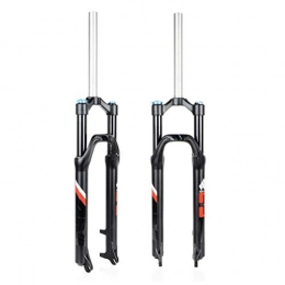 KQBAM Mountain Bike Fork KQBAM 26"27.5" Mtb Bicycle Suspension Forks 26"Mountain Bikes Made Of Aluminum Alloy With Straight Tube 1-1 / 8" Disc Travel 100Mm Air Fork Red-27.5In