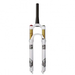 KQBAM Mountain Bike Fork KQBAM Bicycle Fork Disc Brake Fork 26 27.5 29 Inch Mtb Bicycle Forks Tapered Tube 1-1 / 2"Quick Release Travel 100Mm Manual / Remote Lock White 1640G