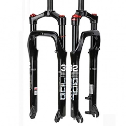 KQBAM Mountain Bike Fork KQBAM Cycling Forks Bicycle Suspension Fork 26"Locking The Air-Gas Fork For 4.0" Tire Qr 1-1 / 8"Snow Mountain Bike Black Fork Width 135Mm 2270G