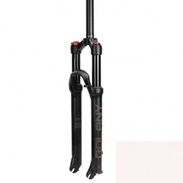 KQBAM Spares KQBAM Mountain Bike Front Fork With Air Suspension Fork To Adjust The Rebound, Aluminum Alloy, Double Shoulder Control With Straight Tube, Travel 100Mm, For Bicycle Mtb, Gold-26In