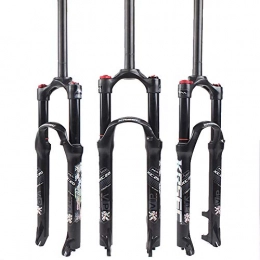 KRSEC Spares KRSEC 【UK STOCK】 26 / 27.5 / 29 Air Mountain Bike Suspension Fork, Straight Tube 28.6mm QR 9mm Travel 120mm Manual / Crown Lockout MTB Forks, Ultralight Gas Shock Absorber XC / AM / FR Bicycle Cycling Black