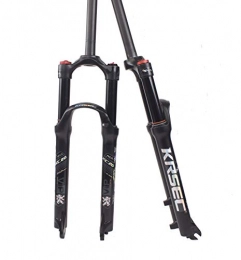 KRSEC Spares KRSEC UK-STOCK 26 27.5 29 Inch MTB Suspension Fork, 120mm Travel Air Fork with Manual Lockout, Bicycle Front Fork 9mm QR Straight Tube (28.6mm Threadless), Fit XC / AM / FR Bike.