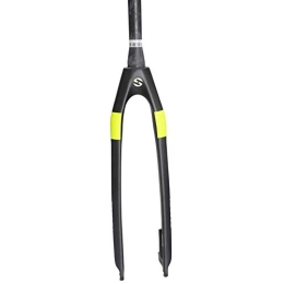 L.BAN Spares L.BAN Carbon Fiber Cycling Suspension Fork Tapered Rigid Bicycle Fork E Disc Brake 27.5 Inch MTB UD Accessories 1-1 / 8" For Road Bikes Cycling, Yellow