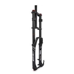 LAVSENA Mountain Bike Fork LAVSENA DH Mountain Bike Suspension Fork Downhill 26 / 27.5 / 29 Inch MTB Air Fork Travel 140mm 1-1 / 8 Straight Double Crown Front Fork Thru Axle Rebound Adjust With Lockout (Color : Black, Size : 27.5'')