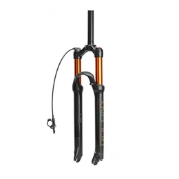 LBBL Mountain Bike Fork LBBL Bicycle Air Fork, 26, 27.5, 29 Inches Straight Pipe Remote Lockout Damping Adjustment Open Gear:100mm Disc Brake Aluminum Alloy Forks Bicycle front fork (Size : 27.5 inches)