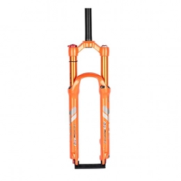LBBL Mountain Bike Fork LBBL Bike Air Pressure Forks, Straight Tube 27.5 Inches Double Air Chamber Air Fork Shoulder Control Damping Adjustment Stroke 100 Mm Bike Front Fork (Color : A)