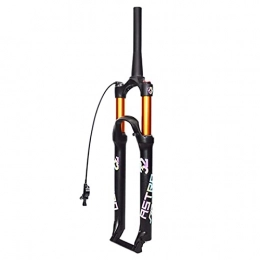 LBBL Mountain Bike Fork LBBL Mountain Bicycle Front Fork MTB Bike Front Fork, Conical Tube Air Fork 29 Inch 27.5 Inch 26 Inch Shock Absorber Wire Control Air Fork Bicycle front fork (Color : A, Size : 27.5 inches)