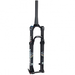 LDG Spares LDG 27.5" 1-1 / 8" MTB Suspension Fork, Mountain Bike Aluminum Alloy Cone Disc Brake Damping Adjustment Travel 100mm Black (Color : A, Size : 27.5inch)