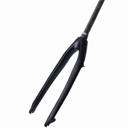 LHHL Spares LHHL 26" 27.5" 29" Carbon Fiber MTB Front Fork 1-1 / 8" QR 9x100mm Rigid Disc Brake Forks Threadless Tapered Tube Mountain Bike Forks (Color : Black, Size : 27.5")