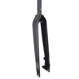 LHHL Spares LHHL 26 / 27.5 / 29'' Carbon Fiber MTB Rigid Fork QR 9x100mm Disc Brake Mountain Bike Front Forks 1-1 / 8'' Threadless Straight Tube Ultralight Bicycle Forks (Color : Black, Size : 27.5")